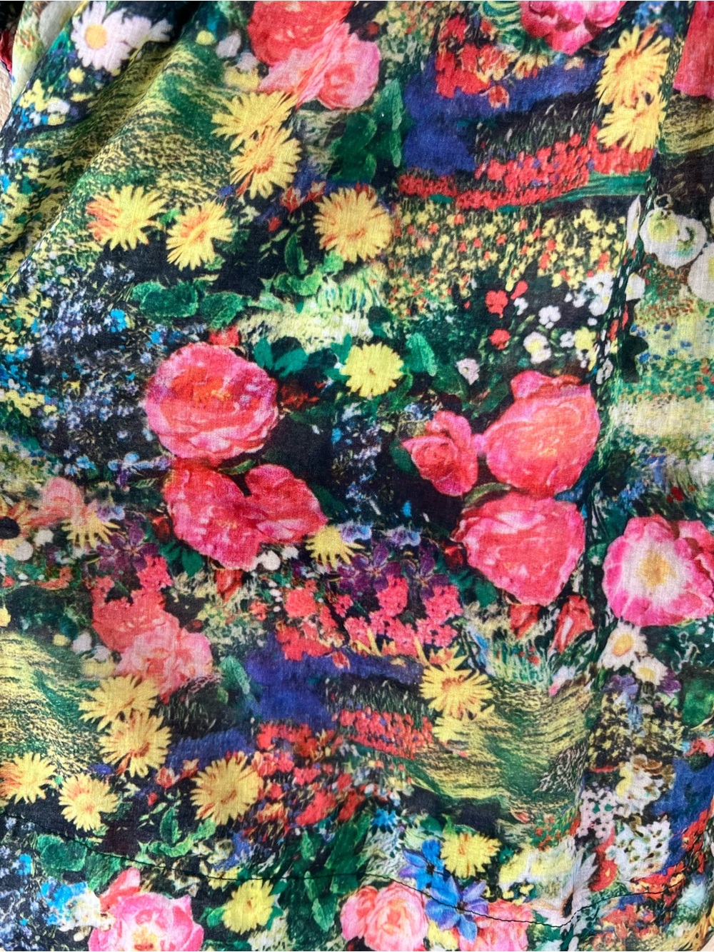 philosophy floral puff sleeve tie back blouse - Picture 6 of 9